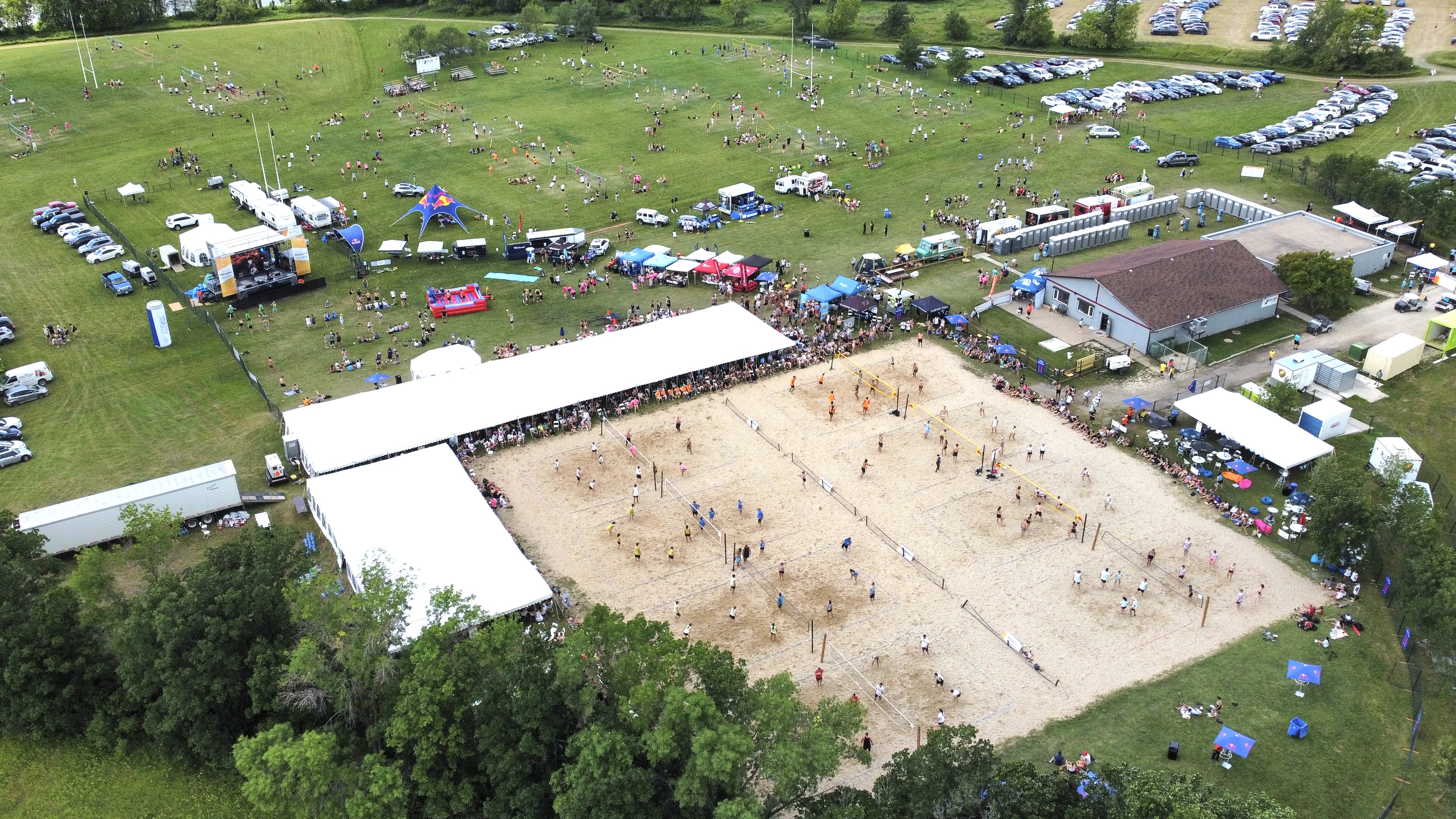Aerial view of the entire venue